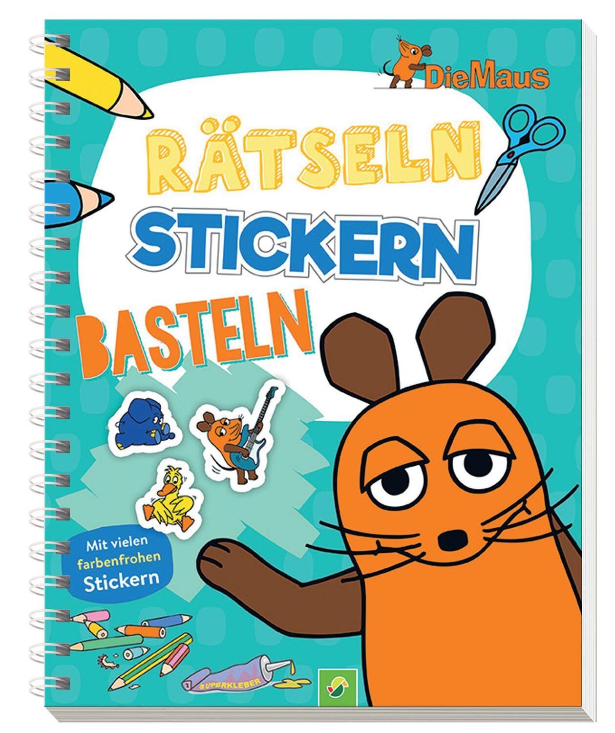 Cover: 9783849927653 | Die Maus - Rätseln, Stickern, Basteln | Taschenbuch | Ringheftung