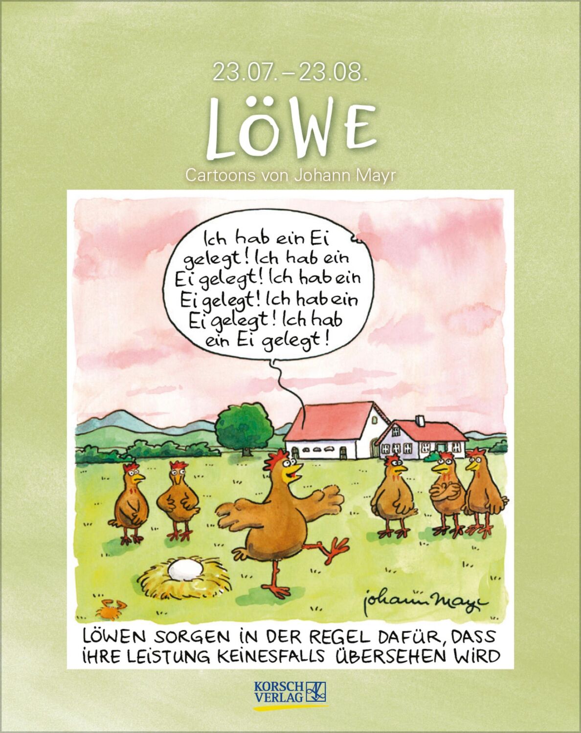 Cover: 9783731876663 | Löwe 2025 | Verlag Korsch | Kalender | Spiralbindung | 13 S. | Deutsch