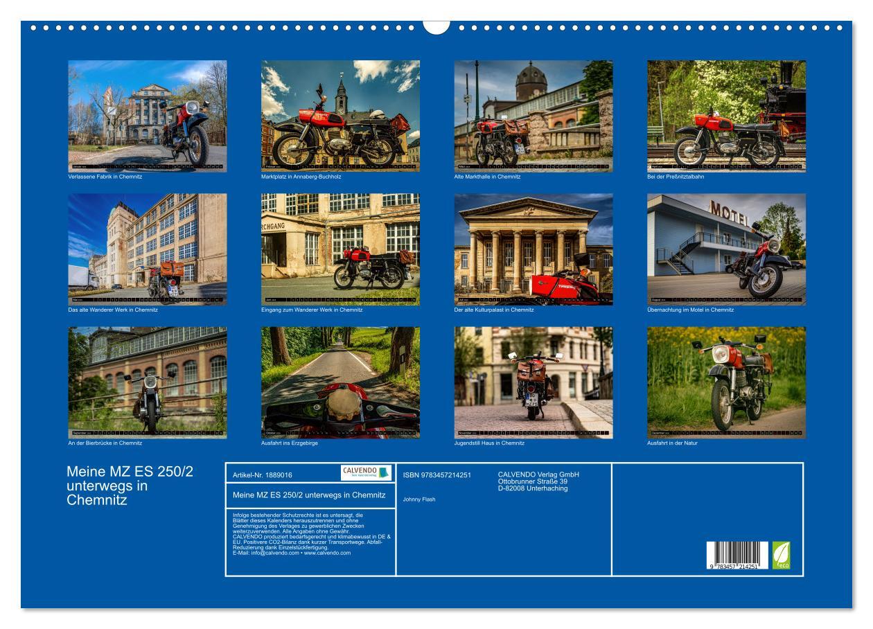 Bild: 9783457214251 | Meine MZ ES 250/2 unterwegs in Chemnitz (Wandkalender 2025 DIN A2...