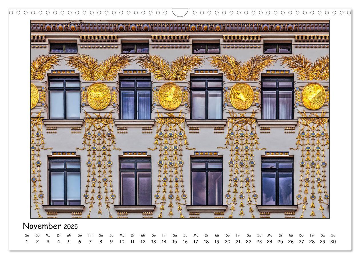 Bild: 9783435255566 | Wiener Jugendstil-Fassaden (Wandkalender 2025 DIN A3 quer),...