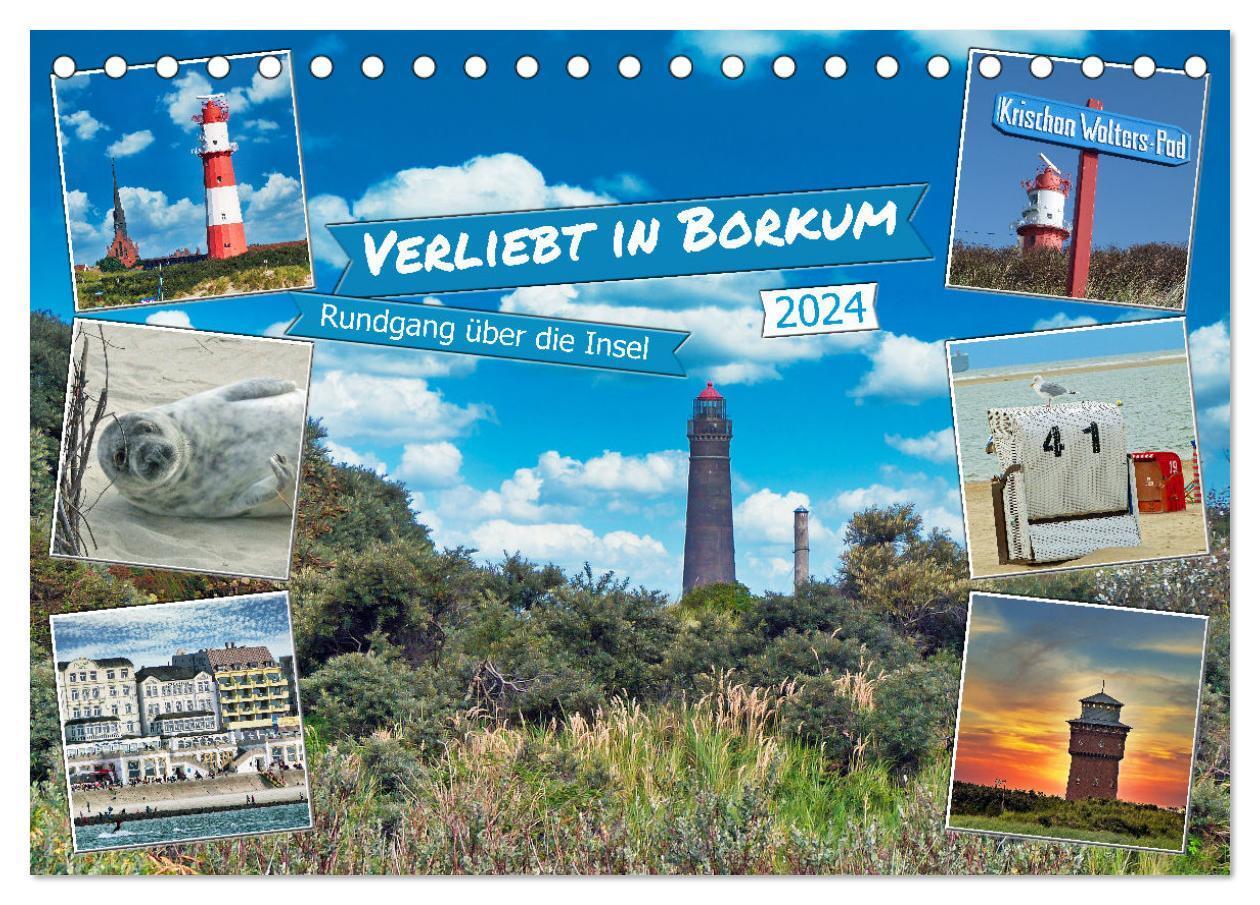 Cover: 9783675432147 | Verliebt in Borkum (Tischkalender 2024 DIN A5 quer), CALVENDO...