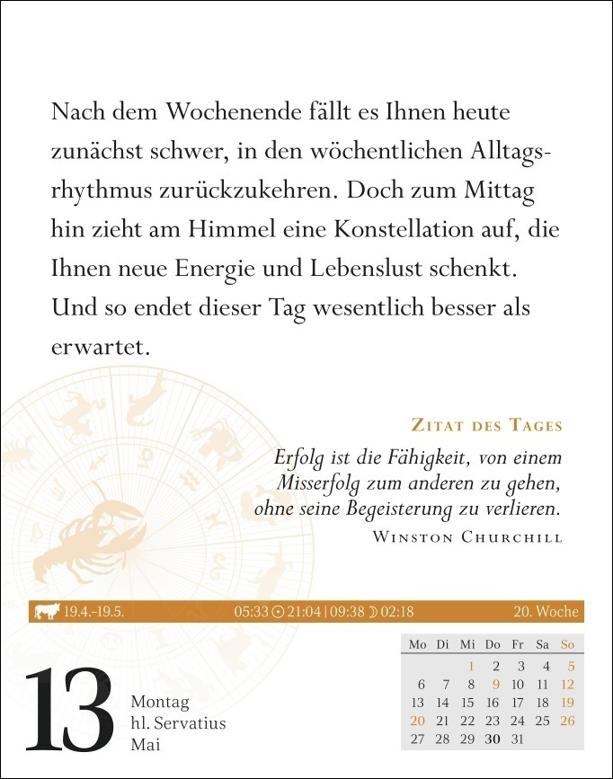Bild: 9783840031366 | Krebs Sternzeichenkalender 2024: Tagesabreißkalender. Tischkalender...