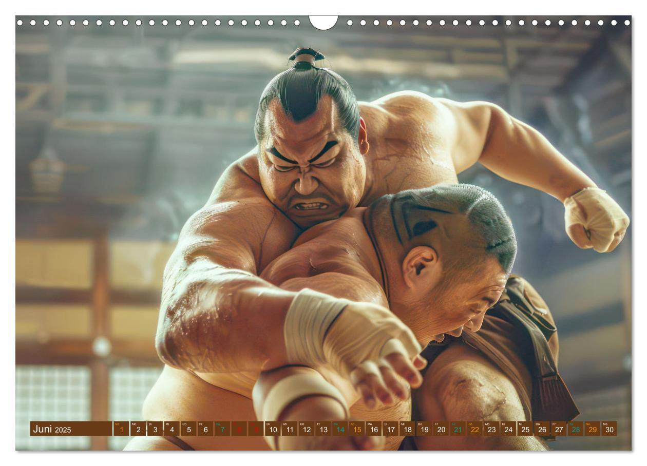 Bild: 9783383809682 | Sumo - Japans schwere Ringer (Wandkalender 2025 DIN A3 quer),...