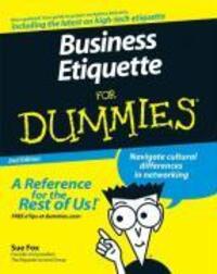 Cover: 9780470147092 | Business Etiquette for Dummies | Sue Fox | Taschenbuch | 368 S. | 2008