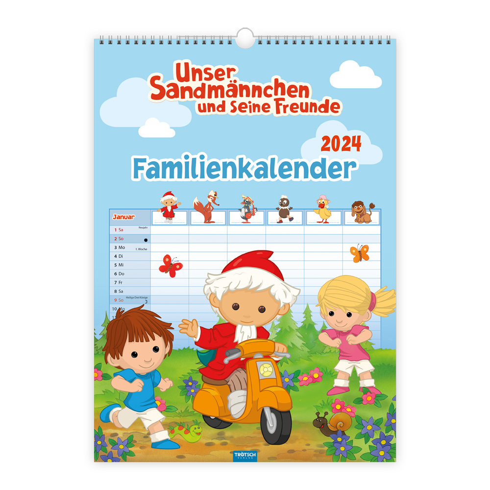 Cover: 9783988020086 | Trötsch Unser Sandmännchen XL-Familienplaner Familienkalender Unser...