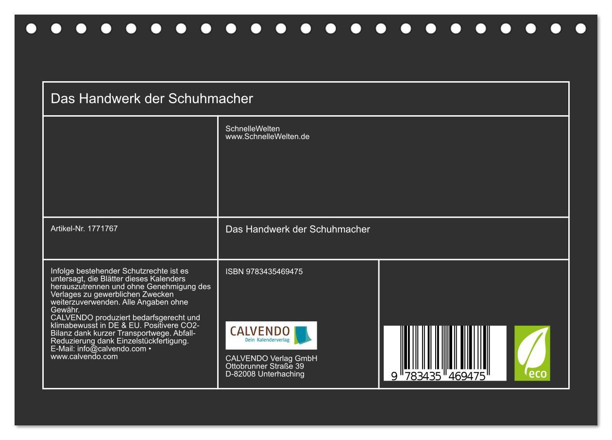 Bild: 9783435469475 | Das Handwerk der Schuhmacher (Tischkalender 2025 DIN A5 quer),...