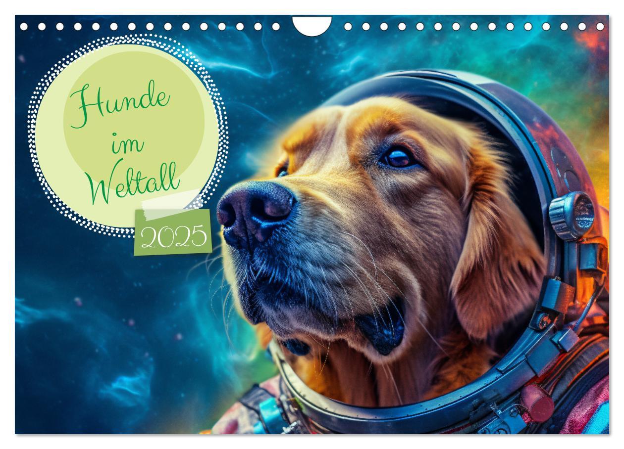 Cover: 9783383858987 | Hunde im Weltall (Wandkalender 2025 DIN A4 quer), CALVENDO...