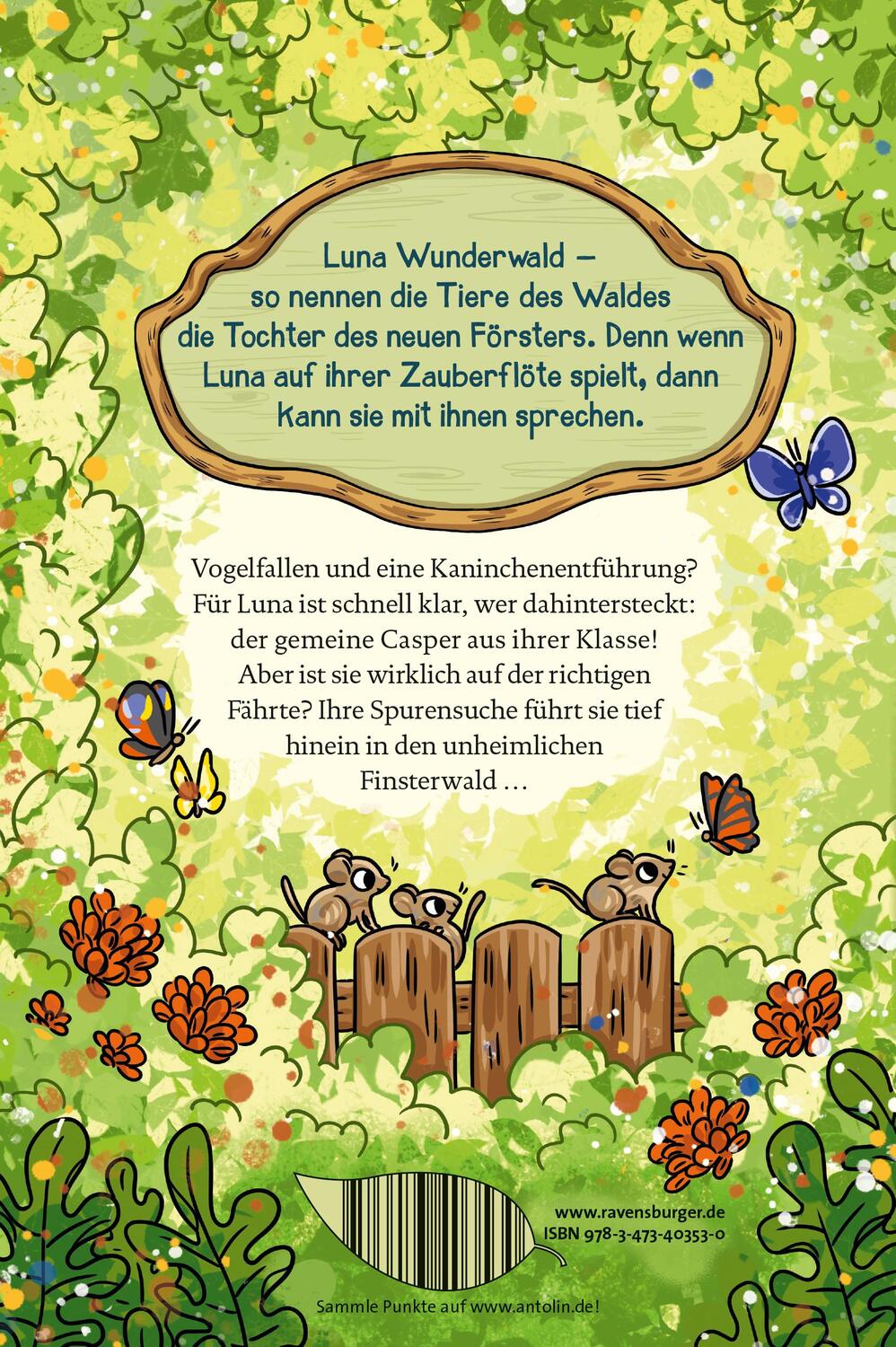 Rückseite: 9783473403530 | Luna Wunderwald, Band 4: Ein magisches Rotkehlchen | Usch Luhn | Buch
