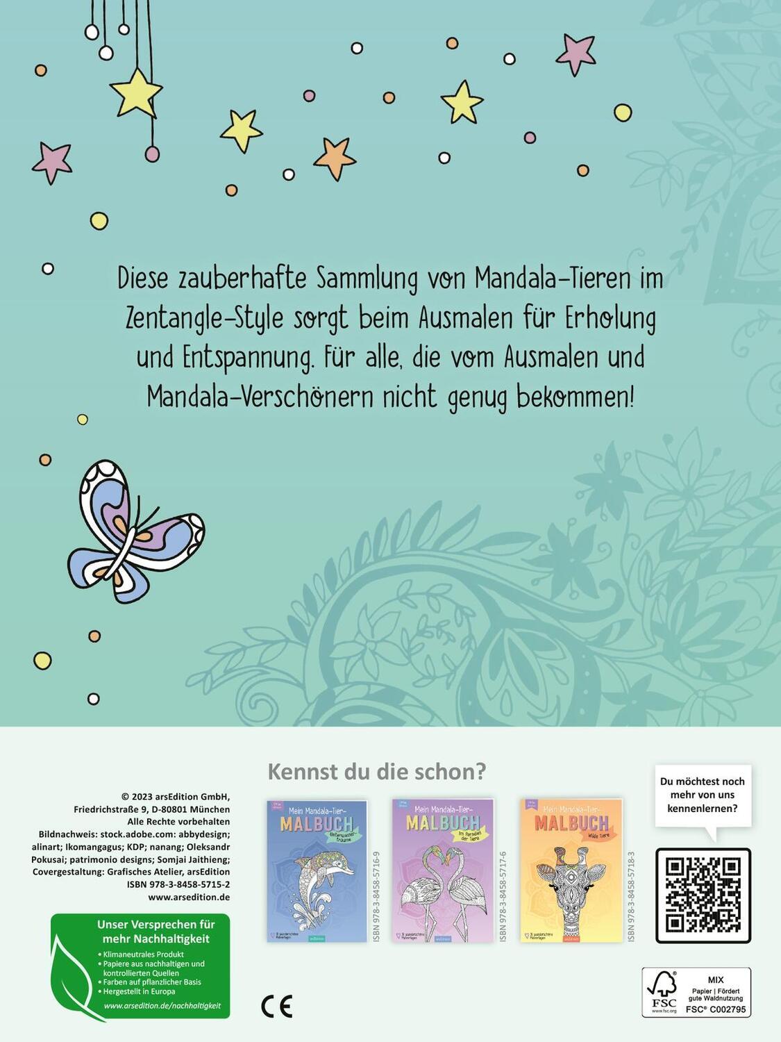 Rückseite: 9783845857152 | Mein Mandala-Tier-Malbuch - Magische Zaubertiere | Taschenbuch | 32 S.