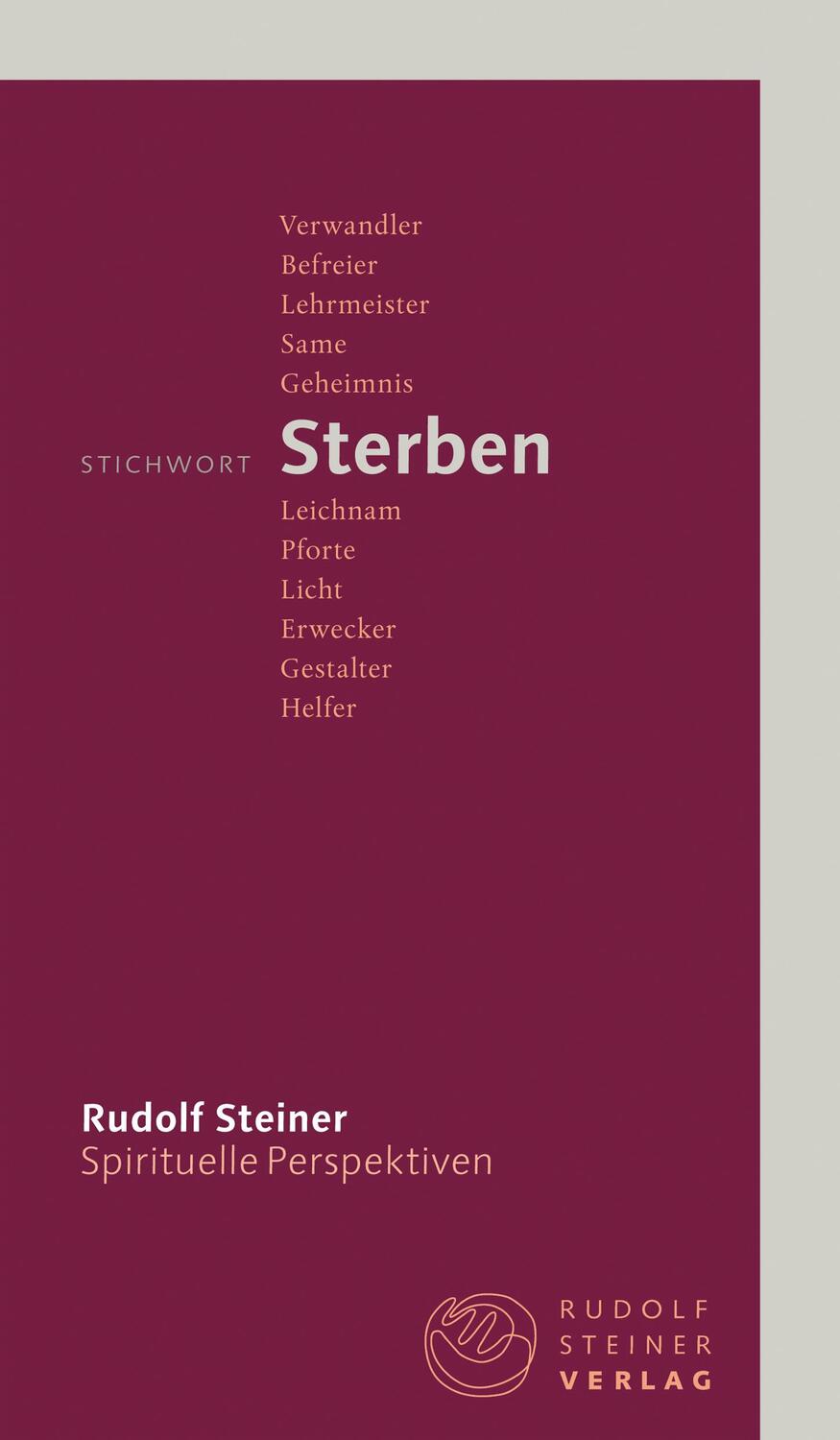 Cover: 9783727449147 | Stichwort Sterben | Rudolf Steiner | Taschenbuch | Deutsch | 2020