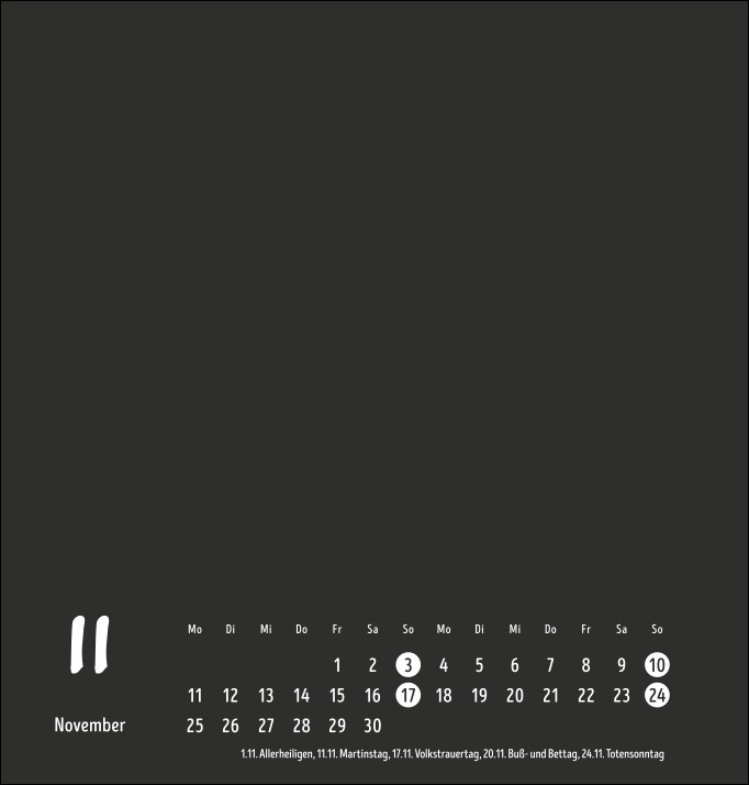 Bild: 9783756402007 | Bastelkalender 2024 schwarz mittel. Blanko-Kalender zum Basteln mit...