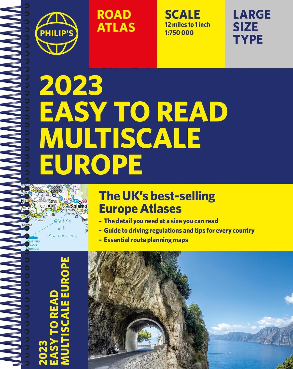 Cover: 9781849075541 | 2023 Philip's Easy to Read Multiscale Road Atlas Europe | Maps | Buch
