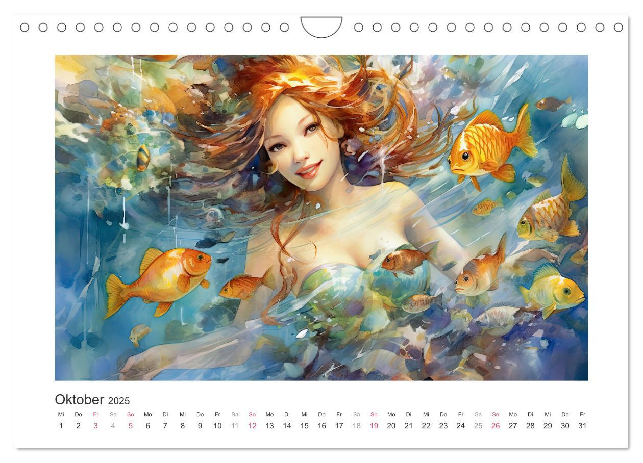 Bild: 9783383857997 | Liebliche Meerjungfrauen (Wandkalender 2025 DIN A4 quer), CALVENDO...