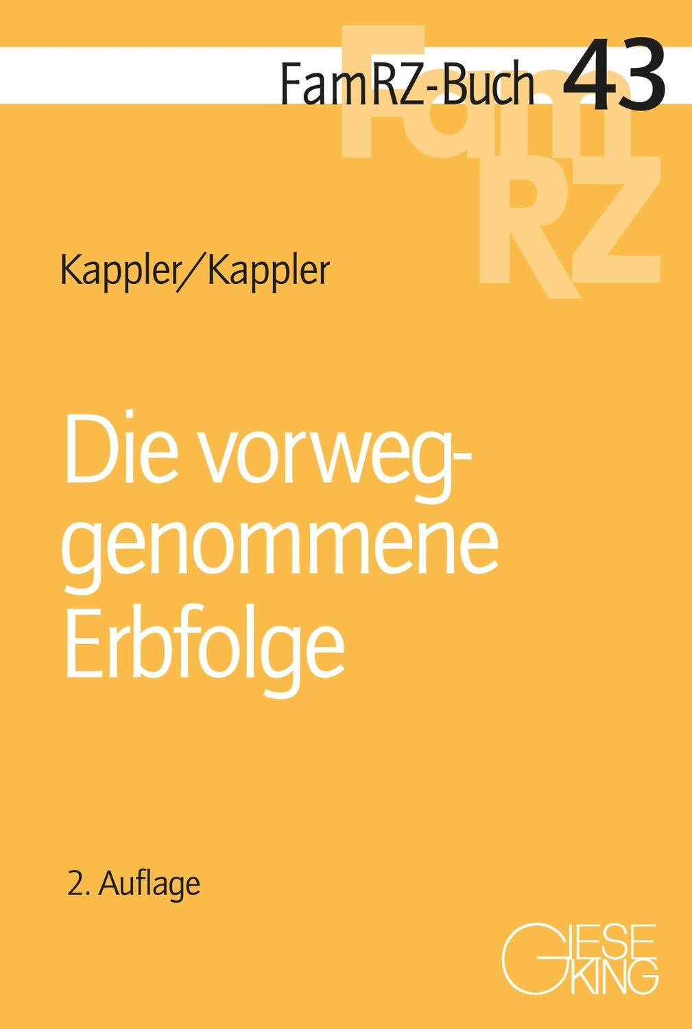 Cover: 9783769412789 | Die vorweggenommene Erbfolge | Tobias Kappler (u. a.) | Taschenbuch