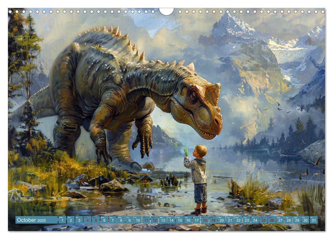 Bild: 9781325977994 | Dinosaur Legends (Wall Calendar 2025 DIN A3 landscape), CALVENDO 12...