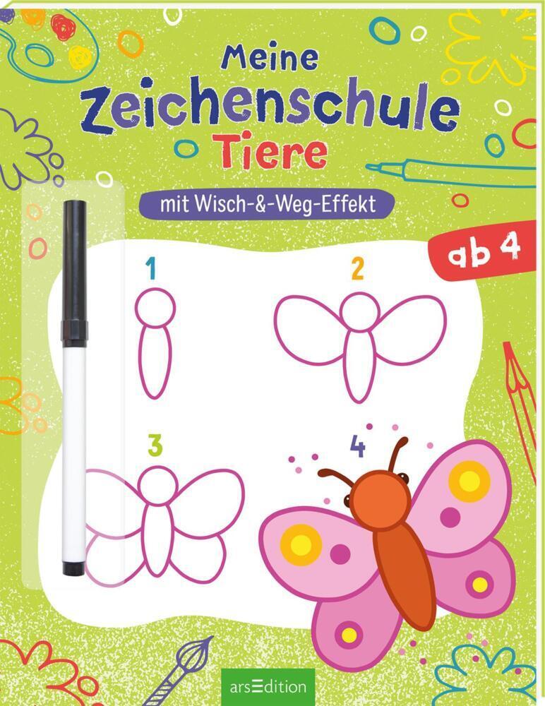 Cover: 9783845846460 | Meine Zeichenschule - Tiere | Mit Wisch-&amp;-Weg-Effekt! | Beurenmeister