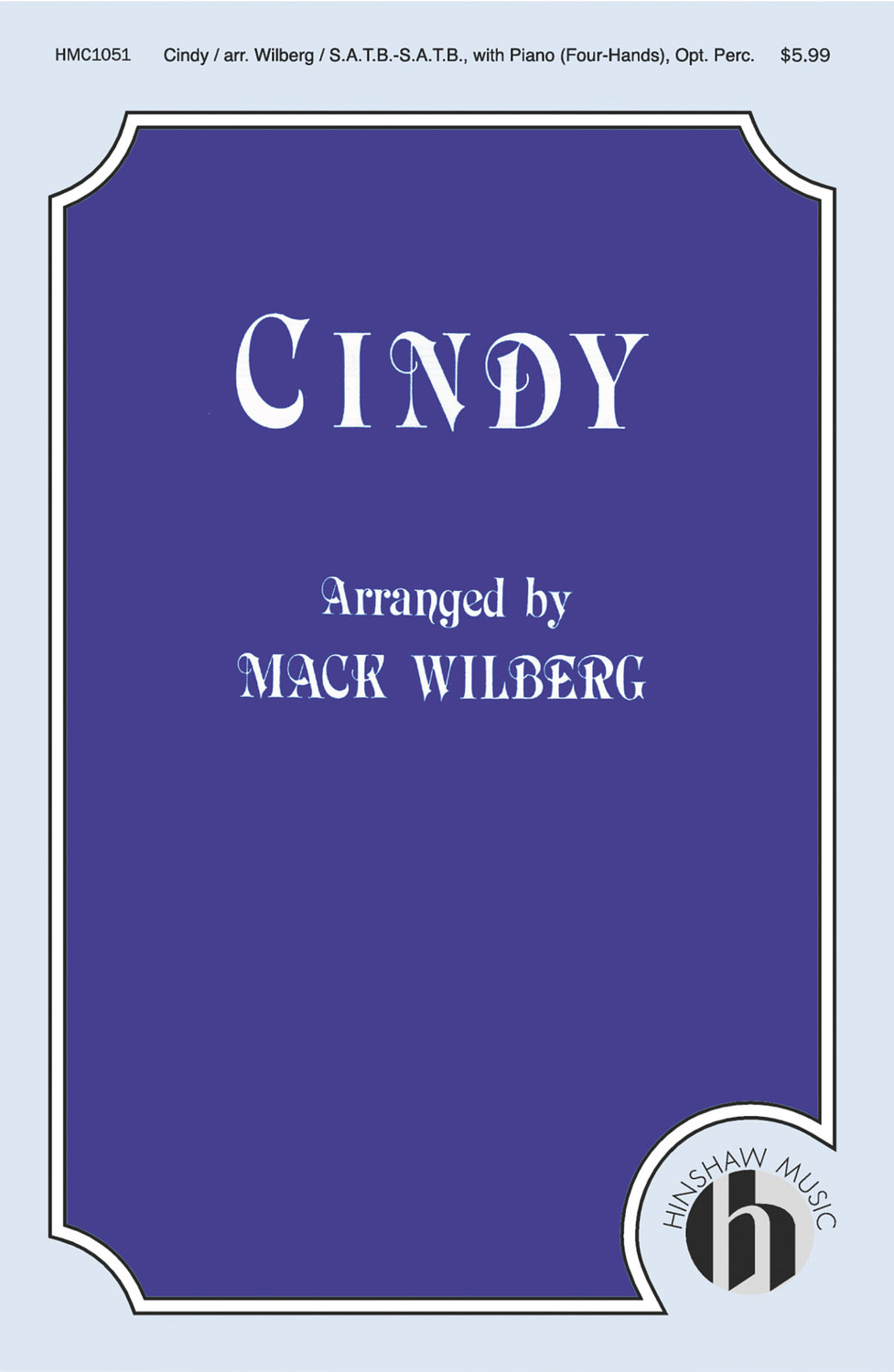 Cover: 728215004025 | Cindy | American Folk Song | Hinshaw Secular | Chorpartitur | 2016