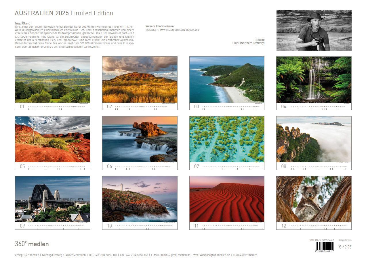 Bild: 9783968555447 | 360° Australien Exklusivkalender 2025 | Limited Edition (70 x 50 cm)