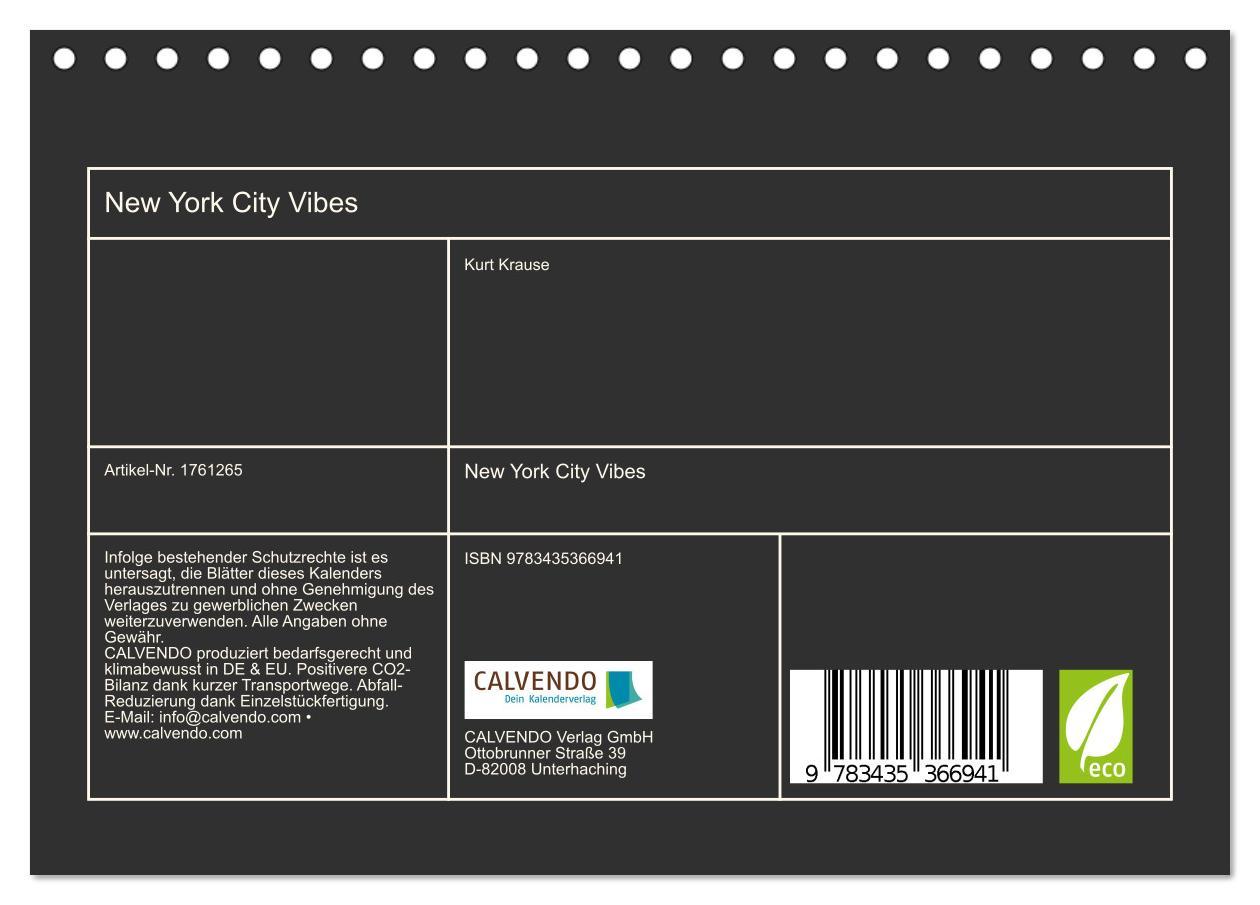 Bild: 9783435366941 | New York City Vibes (Tischkalender 2025 DIN A5 quer), CALVENDO...