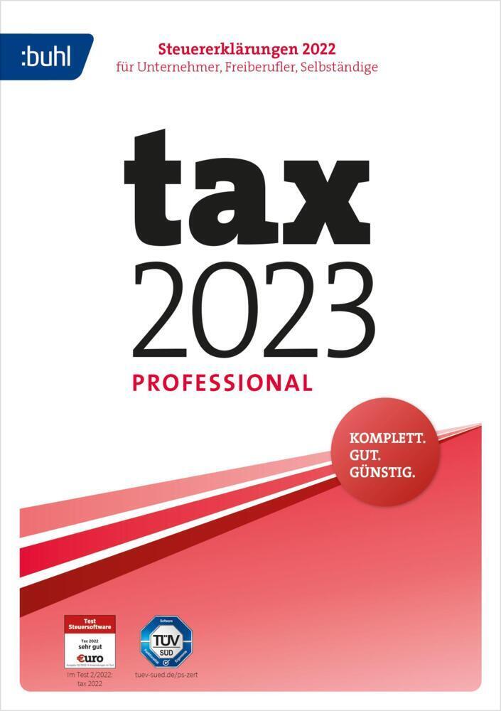 Cover: 4011282004750 | tax 2023 Professional | CD-ROM | Buhl Finance | Deutsch | 2022