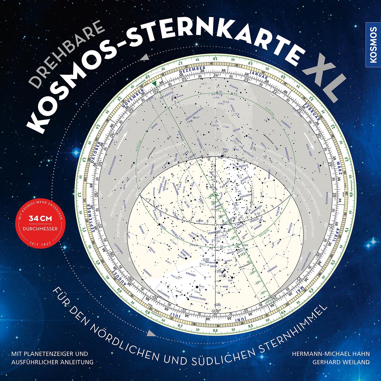 Cover: 9783440168844 | Drehbare Kosmos-Sternkarte XL | Hermann-Michael Hahn (u. a.) | 2 S.