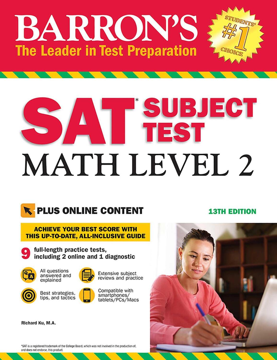 Cover: 9781438011141 | SAT Subject Test Math Level 2 | With Bonus Online Tests | Richard Ku
