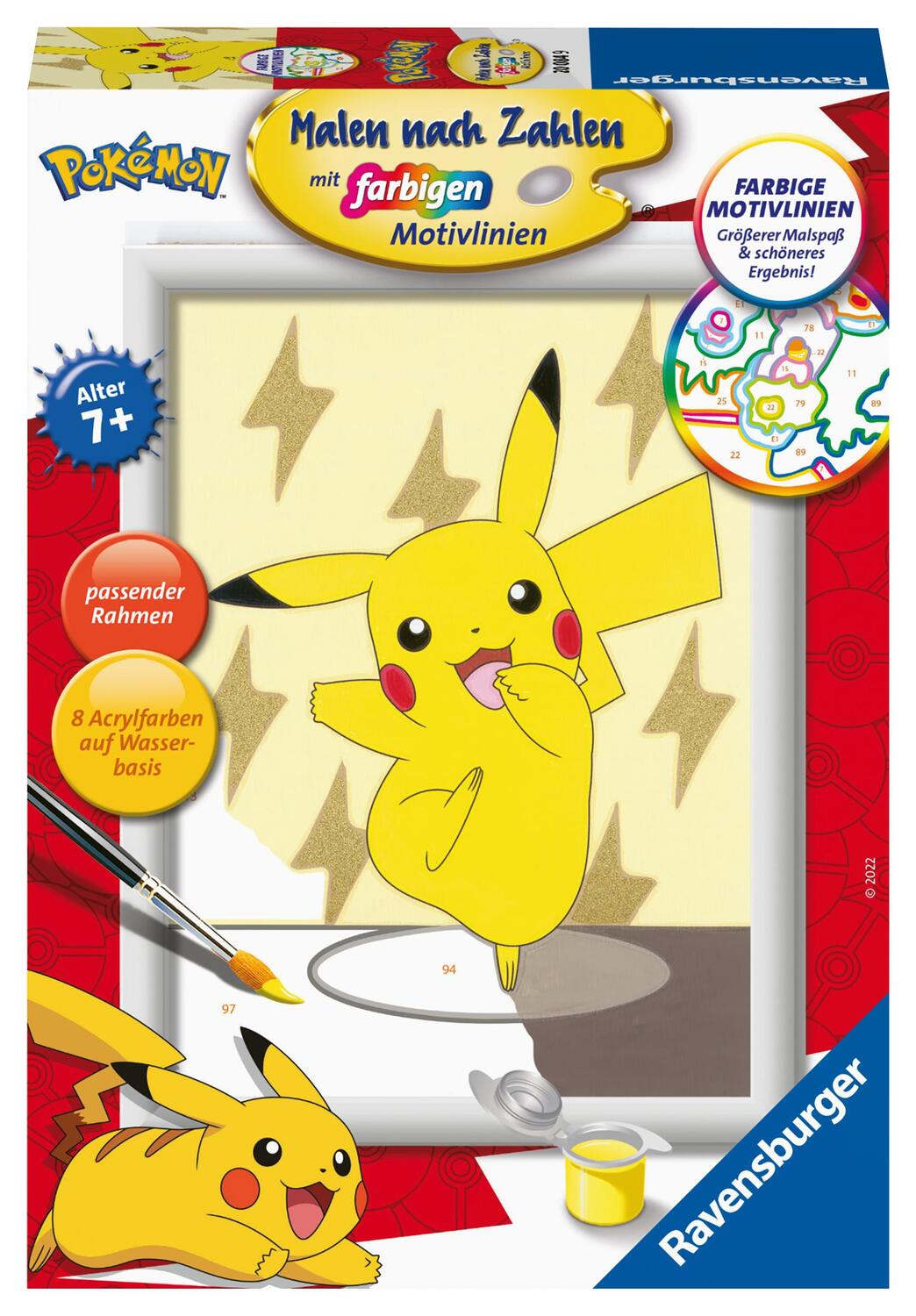 Cover: 4005556200849 | Ravensburger Malen nach Zahlen 20084 - Pikachu - Kinder ab 7 Jahren