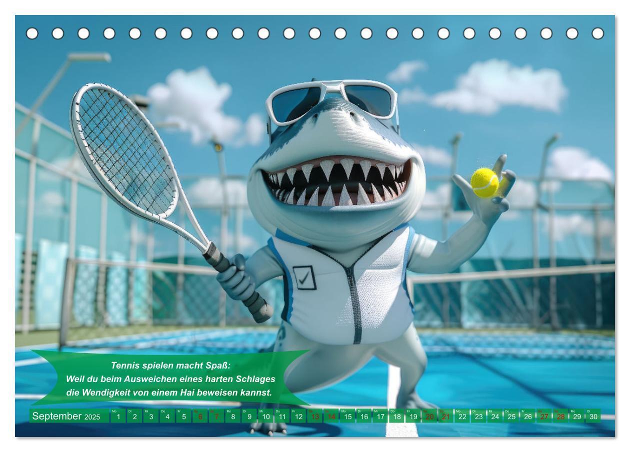 Bild: 9783457180518 | Der tierisch lustige Tennis-Kalender (Tischkalender 2025 DIN A5...