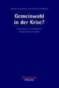 Cover: 9783934157521 | Gemeinwohl in der Krise? | Manuel Franzmann (u. a.) | Taschenbuch
