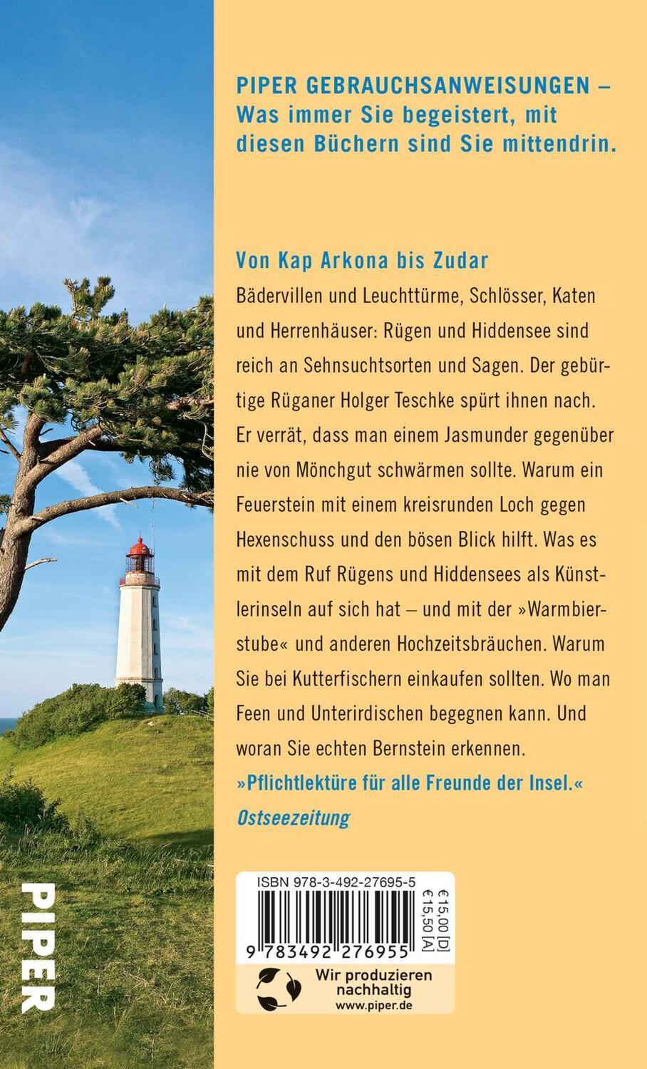 Rückseite: 9783492276214 | Gebrauchsanweisung für Rügen und Hiddensee | Holger Teschke | Buch