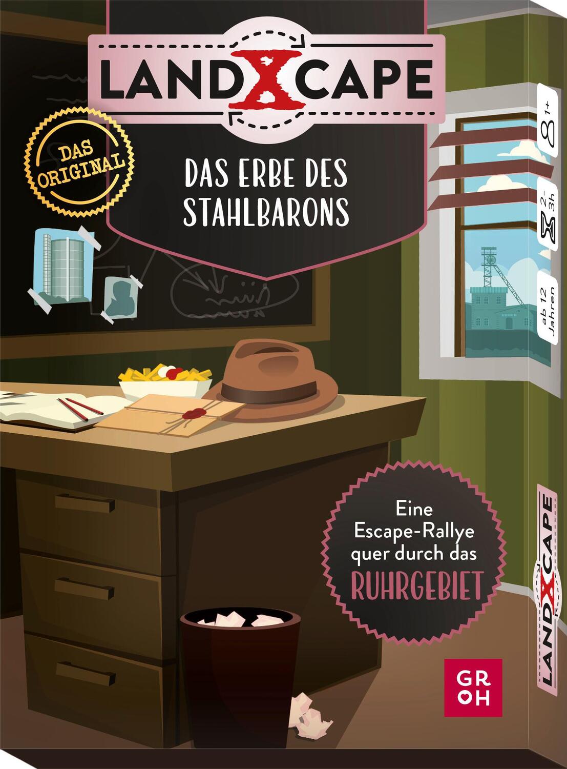 Cover: 4036442010242 | LandXcape - Das Erbe des Stahlbarons | Jörg Benne | Spiel | Schachtel