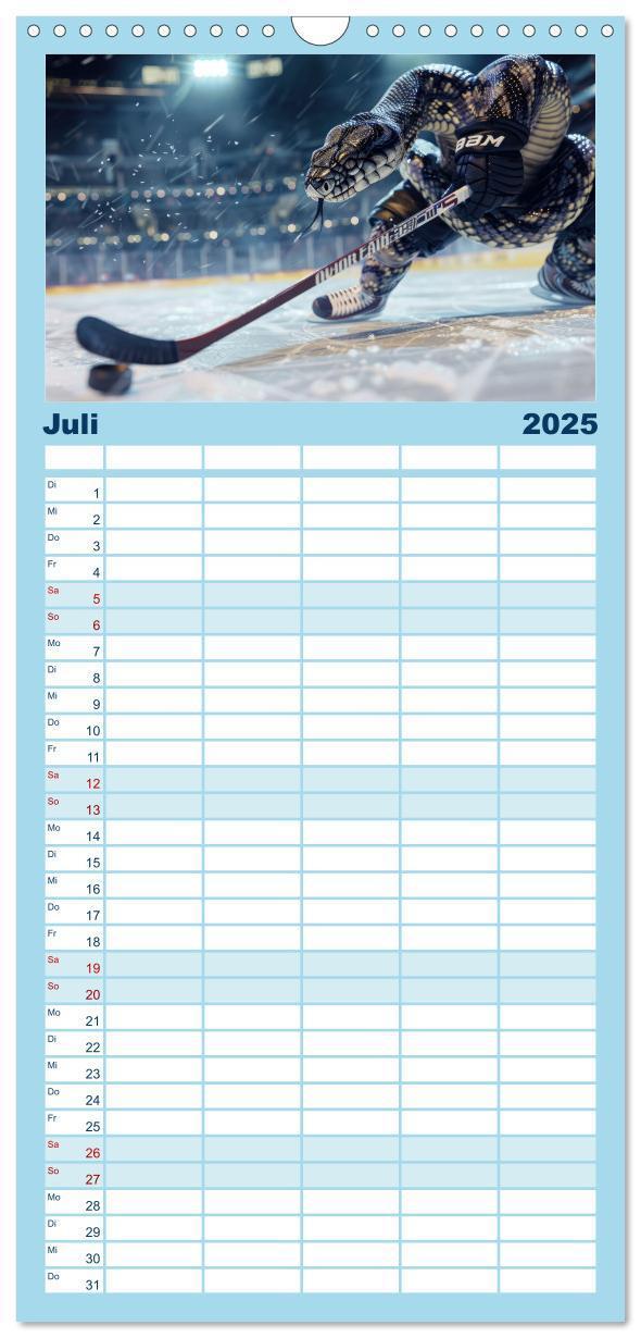 Bild: 9783457196298 | Familienplaner 2025 - Der tierisch lustige Eishockey Kalender mit 5...