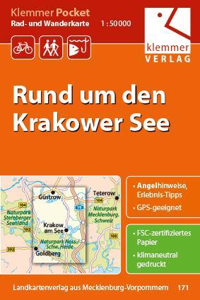 Cover: 9783940175496 | Klemmer Pocket Rad- und Wanderkarte Rund um den Krakower See 1 : 50...