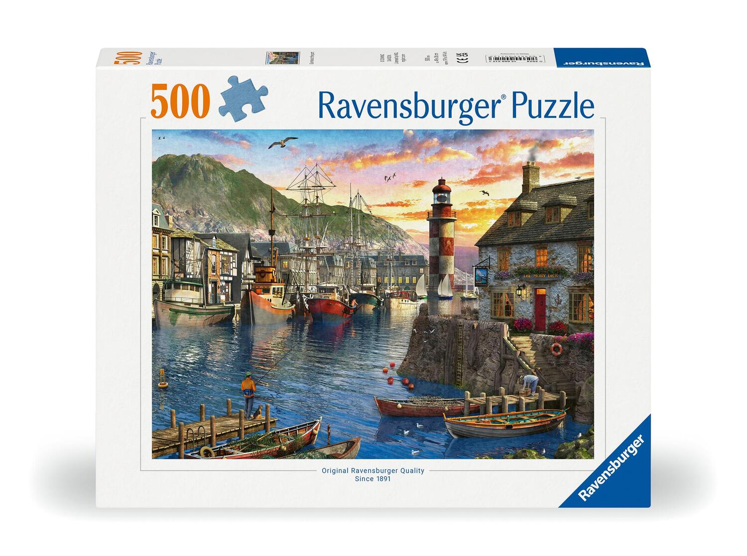 Cover: 4005555002123 | Ravensburger Puzzle 12000212 - Morgens am Hafen - 500 Teile Puzzle...