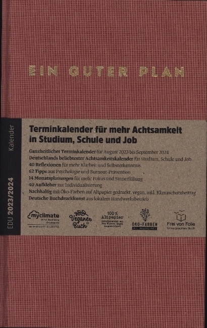 Cover: 4260653842211 | Ein guter Plan Edu 2023 / 2024 | Altrosa | EGP Verlag GmbH | Kalender