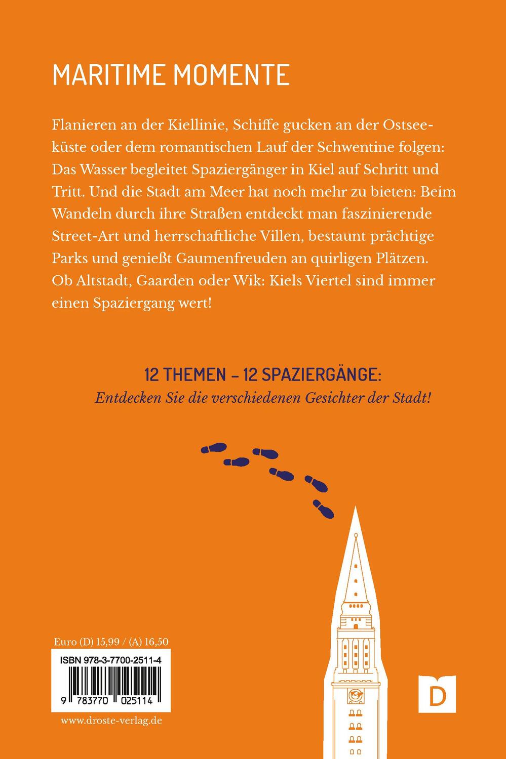 Rückseite: 9783770025114 | Zu Fuß durch Kiel | 12 Spaziergänge | Birte Stährmann (u. a.) | Buch