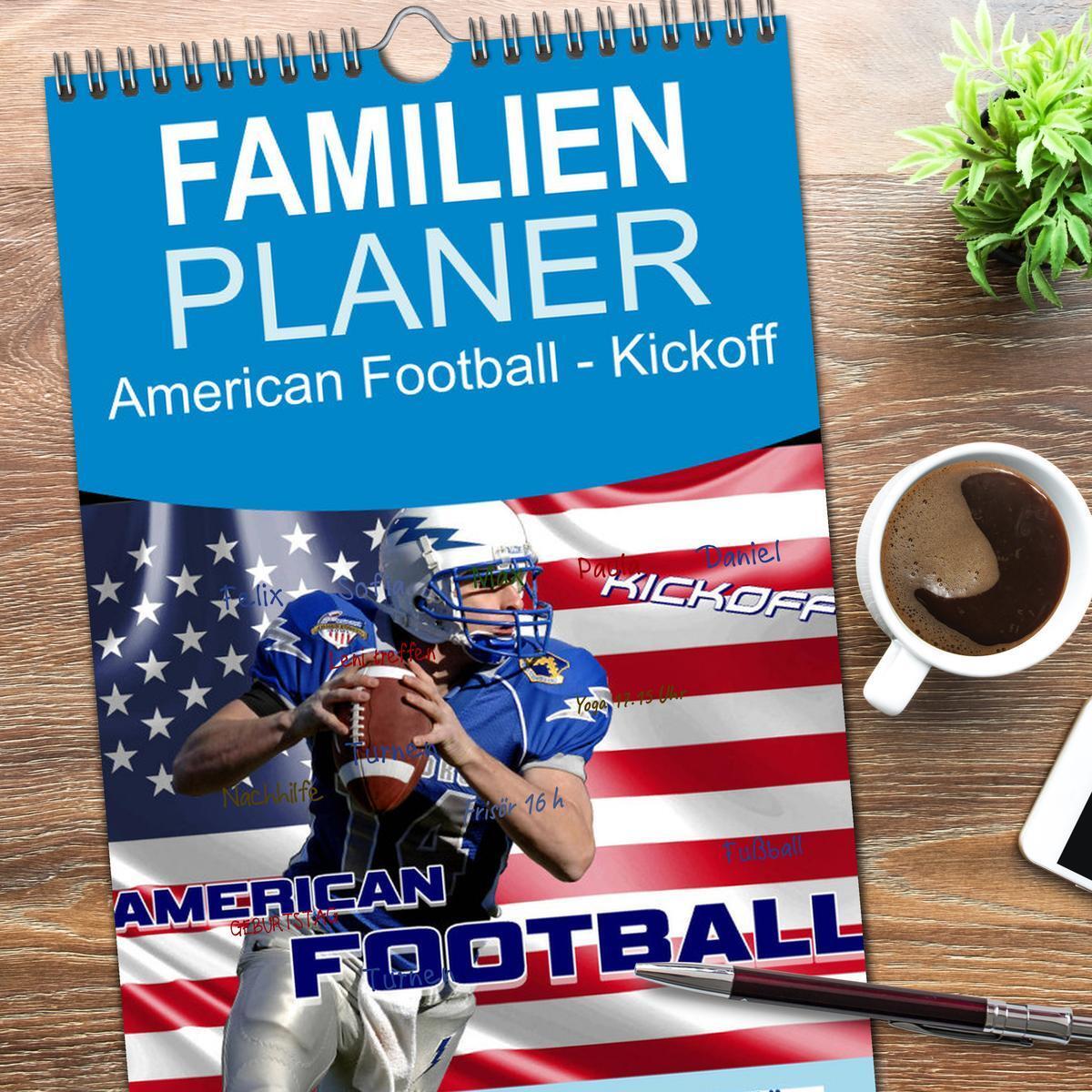 Bild: 9783457126035 | Familienplaner 2025 - American Football - Kickoff mit 5 Spalten...