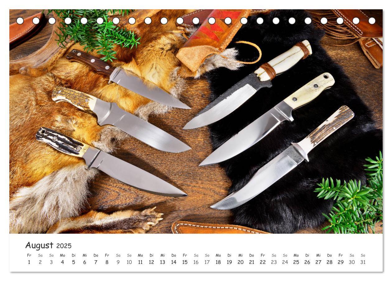 Bild: 9783435210671 | Handgefertigte Jagdmesser (Tischkalender 2025 DIN A5 quer),...