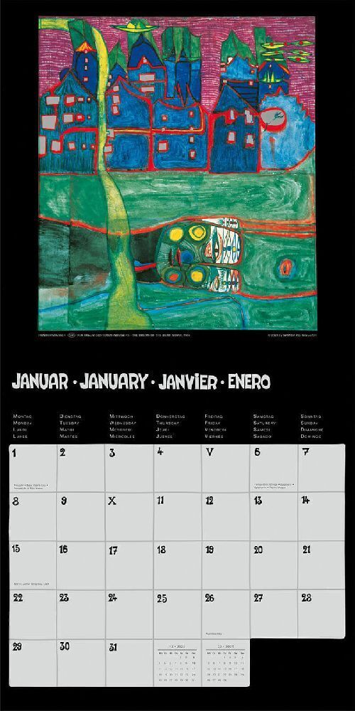 Bild: 9783910430044 | Hundertwasser Broschürenkalender Art 2024 | Wörner Verlag GmbH | 28 S.