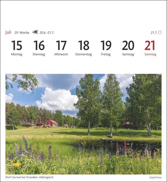 Bild: 9783840030697 | Schweden Sehnsuchtskalender 2024. Reise-Kalender zum Aufstellen...