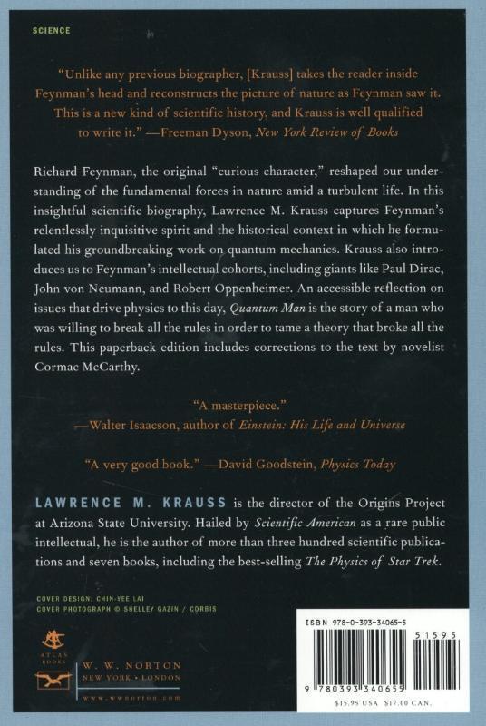 Rückseite: 9780393340655 | Quantum Man | Richard Feynman's Life in Science | Lawrence M. Krauss
