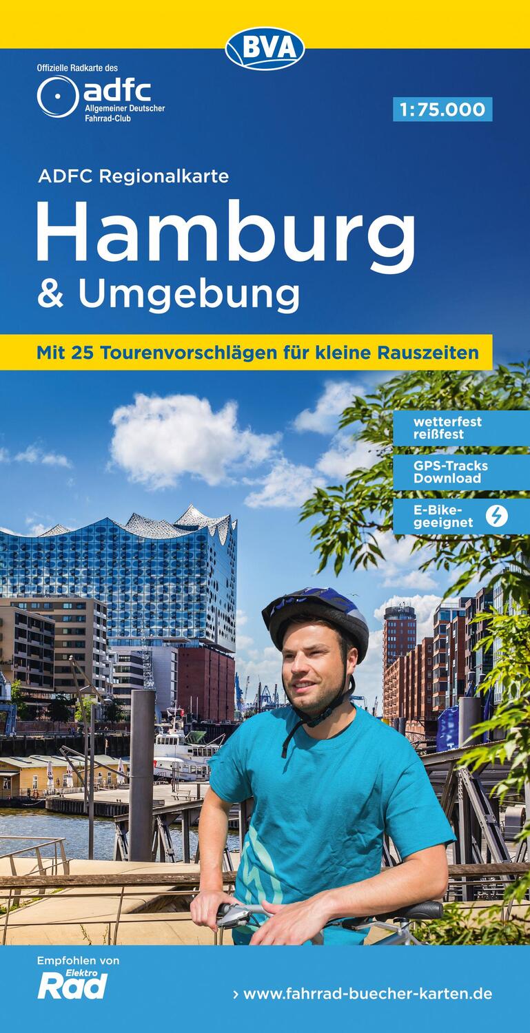 Cover: 9783969901922 | ADFC-Regionalkarte Hamburg und Umgebung, 1:75.000, mit...