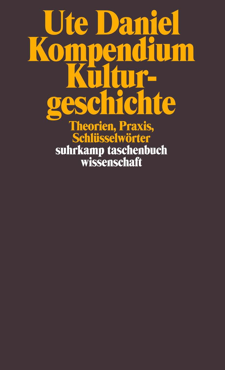 Cover: 9783518291238 | Kompendium Kulturgeschichte | Theorien, Praxis, Schlüsselwörter | Buch
