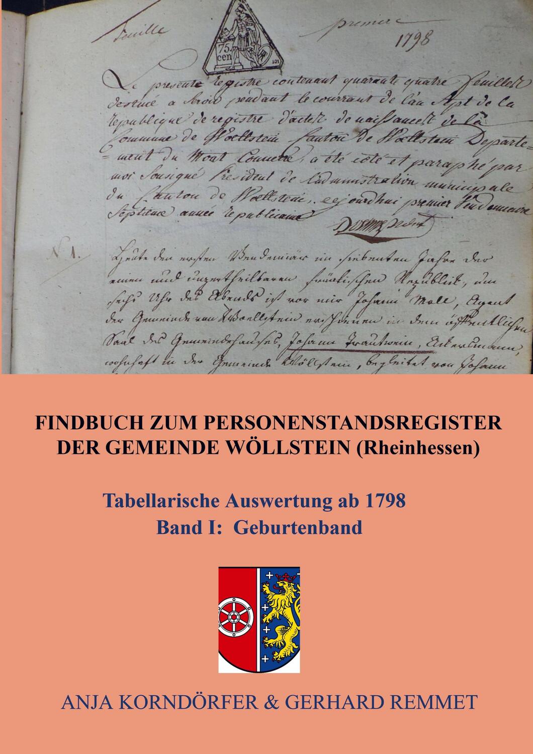 Cover: 9789403694337 | Findbuch zum Personenstandsregister der Gemeinde Wöllstein/...