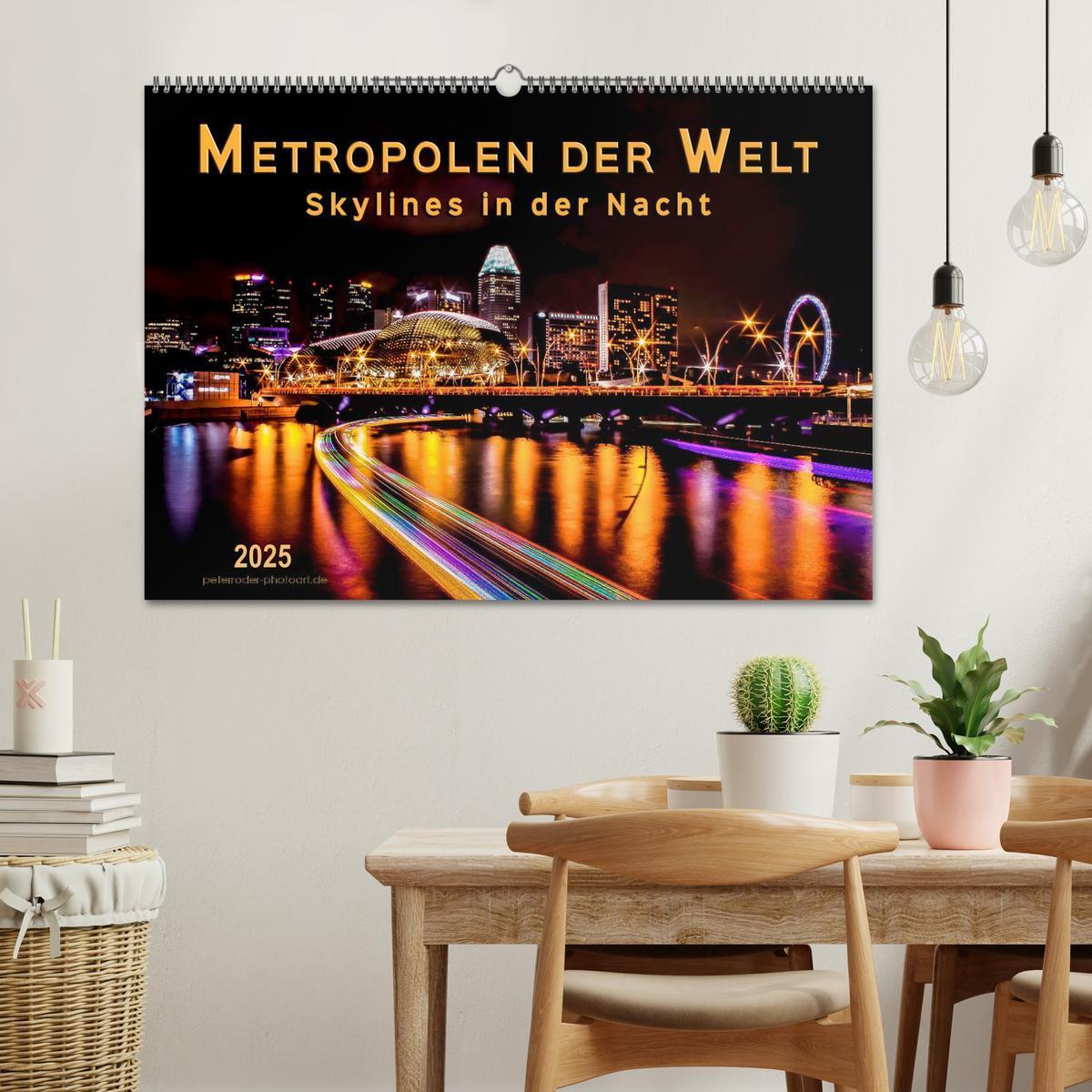 Bild: 9783435466801 | Metropolen der Welt - Skylines in der Nacht (Wandkalender 2025 DIN...