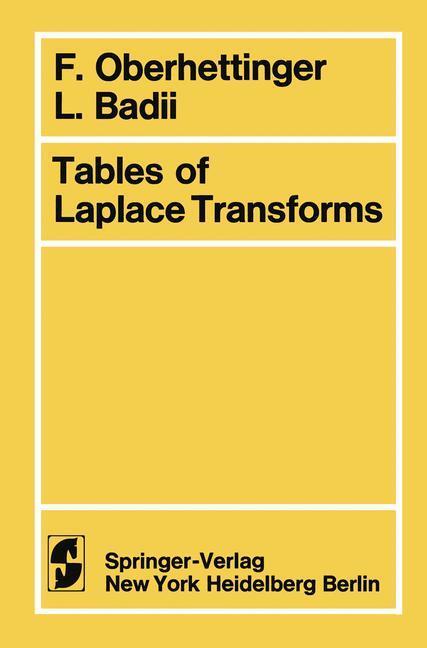 Cover: 9783540063506 | Tables of Laplace Transforms | L. Badii (u. a.) | Taschenbuch | viii