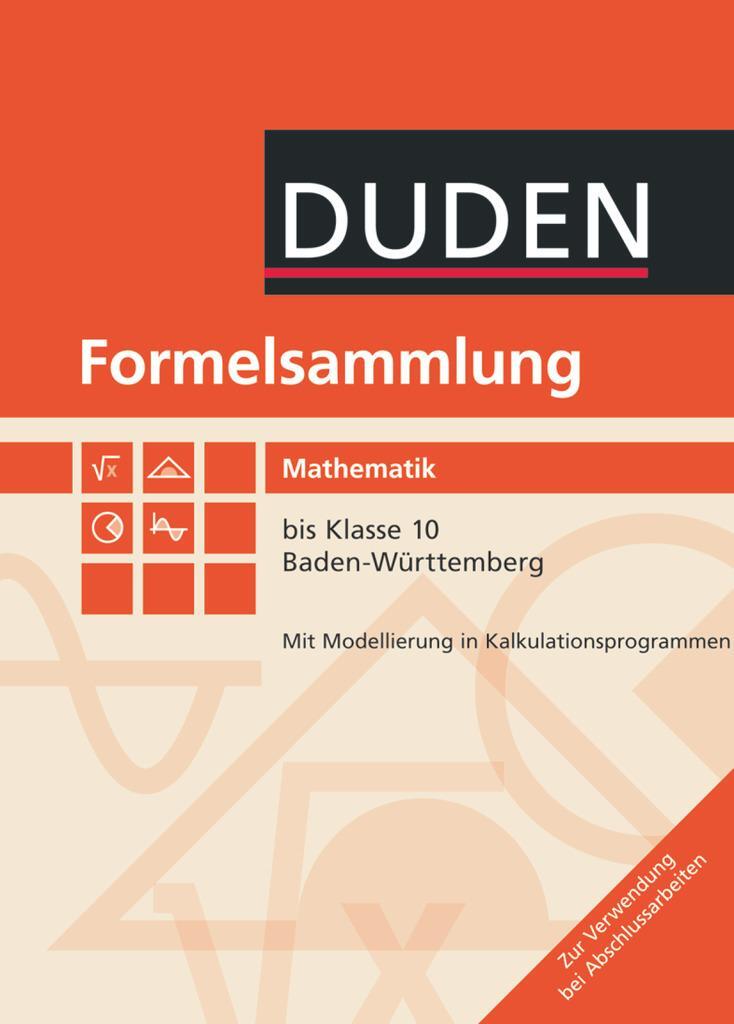 Cover: 9783835512641 | Formelsammlung Mathematik bis Klasse 10. Baden-Württemberg | Weber