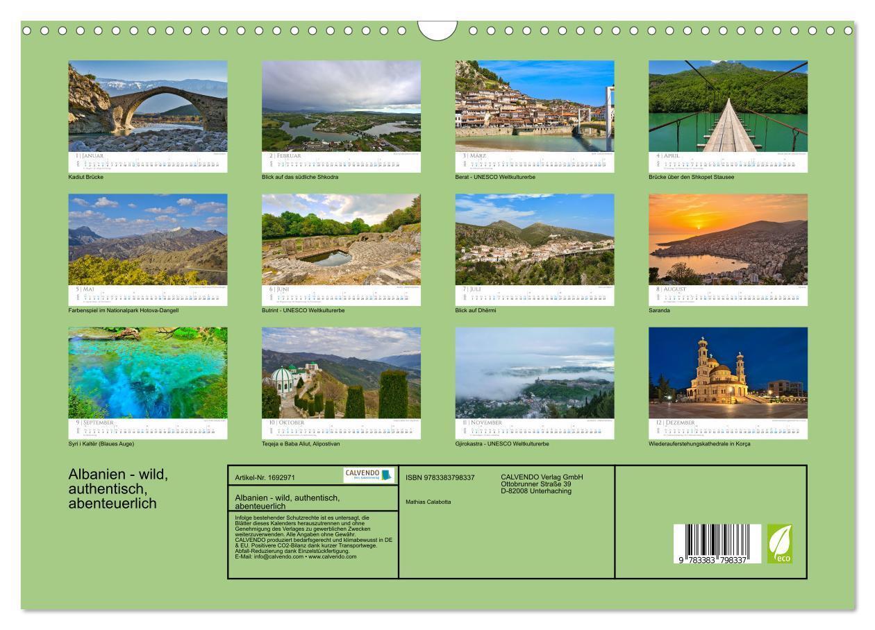 Bild: 9783383798337 | Albanien - wild, authentisch, abenteuerlich (Wandkalender 2025 DIN...