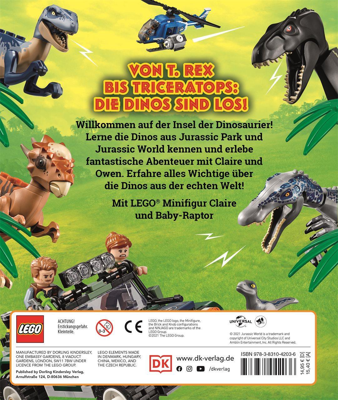 Rückseite: 9783831042036 | LEGO® Jurassic World(TM) Dino-Abenteuer | Catherine Saunders | Buch