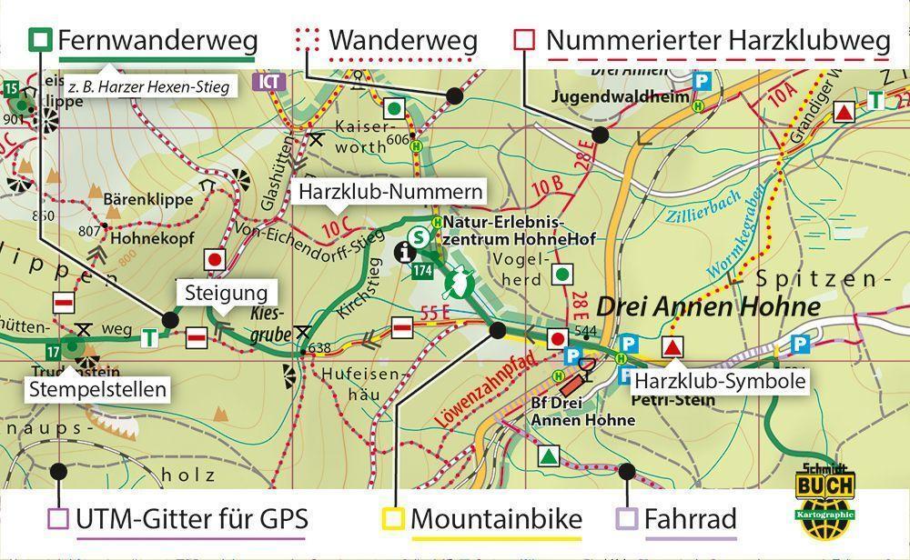 Bild: 9783936185737 | Mittlerer Harz | Wander- und Fahrradkarte | (Land-)Karte | Deutsch